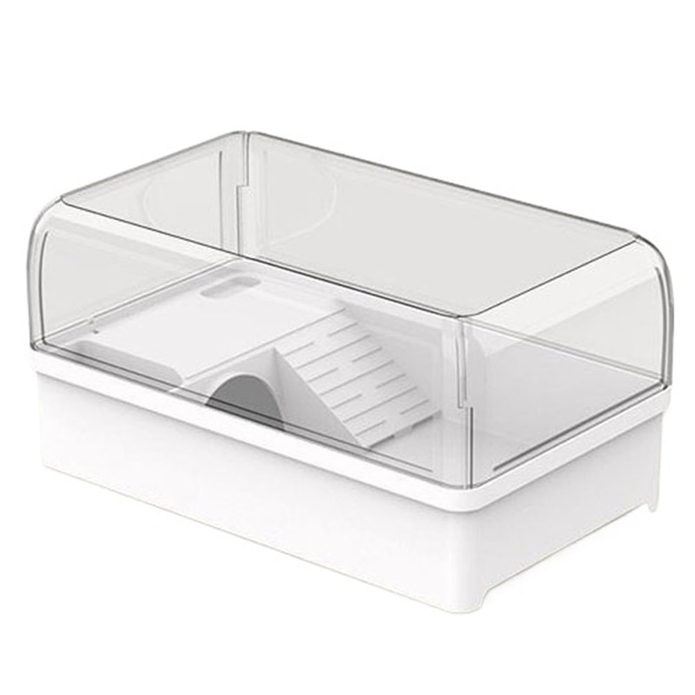 White Turtle Feeding Tank with Basking Platform for Turtle Breeding