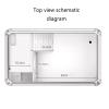 White Turtle Feeding Tank with Basking Platform for Turtle Breeding view 3