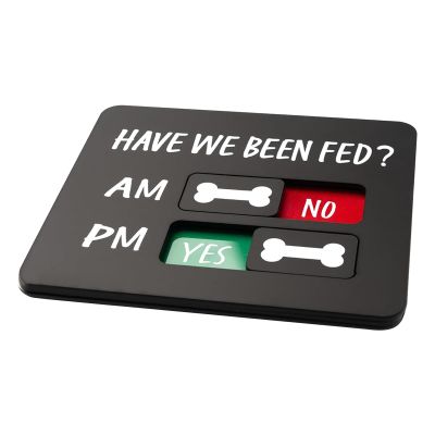 Magnetic “Have We Been Fed?” Feeding Reminder Sign for Dogs and Cats