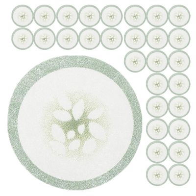 CHICAMPERA Gentle Fabric Eye Pads with Cucumber Pattern, Skin-Friendly and Moisturizing, 200 Count for Women at Home