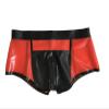 YKNICE Latex Rubber Bodysuit, Shorts and Pants Costume, Black + Red, Size M view 1