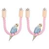 QUARKZMAN 2-Pack Bird Rope Perch Swing, 22 in, Pink, for Parrots, Parakeets & Budgies view 1