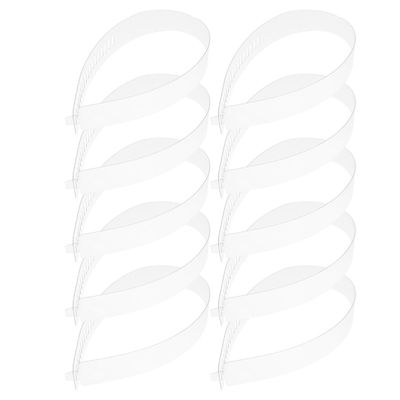 Artibetter 50-Piece PVC Shirt Collar Stays, White