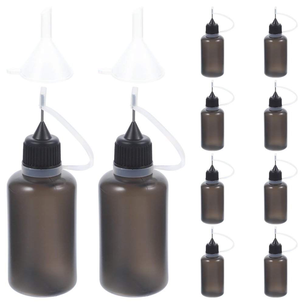 HEATSHAKING 30 ml Black Plastic Glue Bottle with Needle Tip
