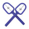 U-Shaped Tongue Training Device, 2 Pieces, PP, Blue view 1