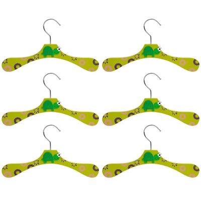 VALICLUD 6-Piece Children's Hangers with Cartoon Designs, Wrinkle-Reducing, for Laundries and Children's Closets, Random Color