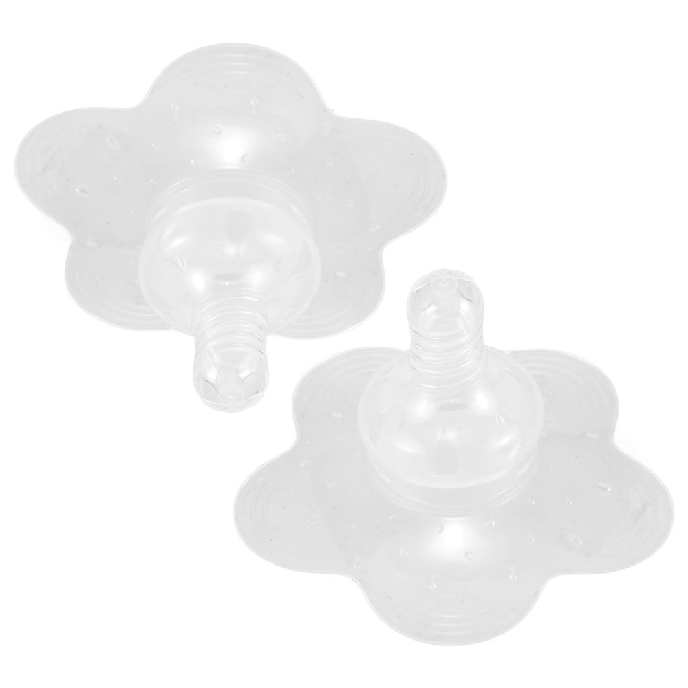 LAPYAPPE 2-Pack Silicone Nursing Shields for Newborns, Thin Breast Shields for Promoting Milk Flow and Preventing Moisture During Breastfeeding