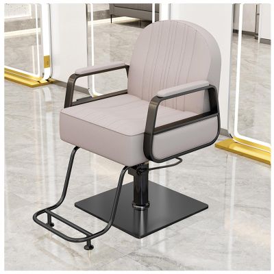 YADZISW Salon Chair for Hairdressers with Heavy-Duty Hydraulic Pump, 360-Degree Rotation, Gray, G
