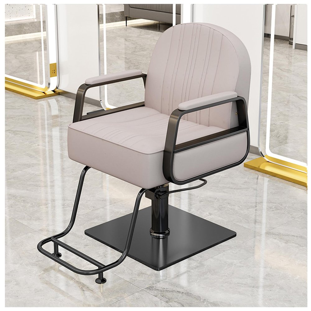 YADZISW Salon Chair for Hairdressers with Heavy-Duty Hydraulic Pump, 360-Degree Rotation, Gray, G