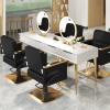 YADZISW Hairdresser Chair, Wide Seat, Hydraulic Salon Chair with Footrest, Durable Hair Styling, Beauty Spa, Cosmetics, Shampoo, Salon Equipment view 3