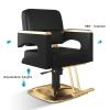 YADZISW Hairdresser Chair, Wide Seat, Hydraulic Salon Chair with Footrest, Durable Hair Styling, Beauty Spa, Cosmetics, Shampoo, Salon Equipment view 4