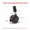 4 Universal Swivel Casters with Brakes, 20–50 mm, PE Plastic Screw-Mount view 2