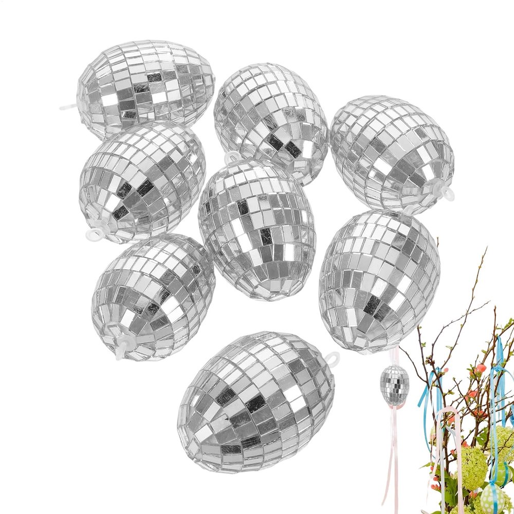 Easter Egg Ornaments for Trees, 8-Piece Set, Spring Decor