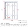 Generic White Retractable Window Security Grille, Fits 90 x 70 cm (36 x 28 in) view 4