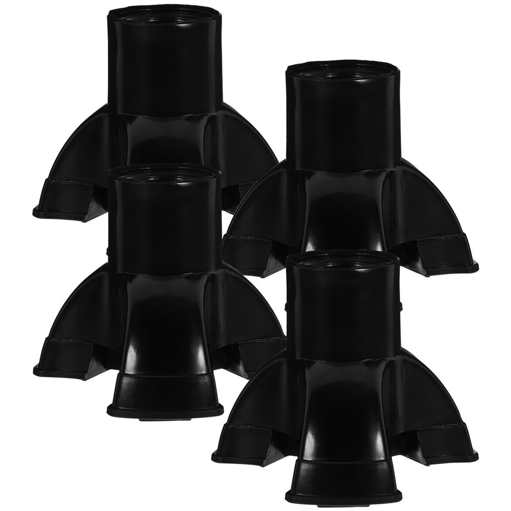 Hoement 4-Pack Non-Slip PVC Walking Stick Tips for Hiking and Trekking Poles