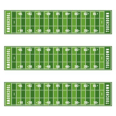 3-Piece Edible Soccer Cake Borders, 28 x 6.2 cm, Pre-Cut Rice Paper Decorations