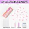 LAMIMOSA Short Almond Press-On Nails, 32-Piece Set, Jelly Pink view 4