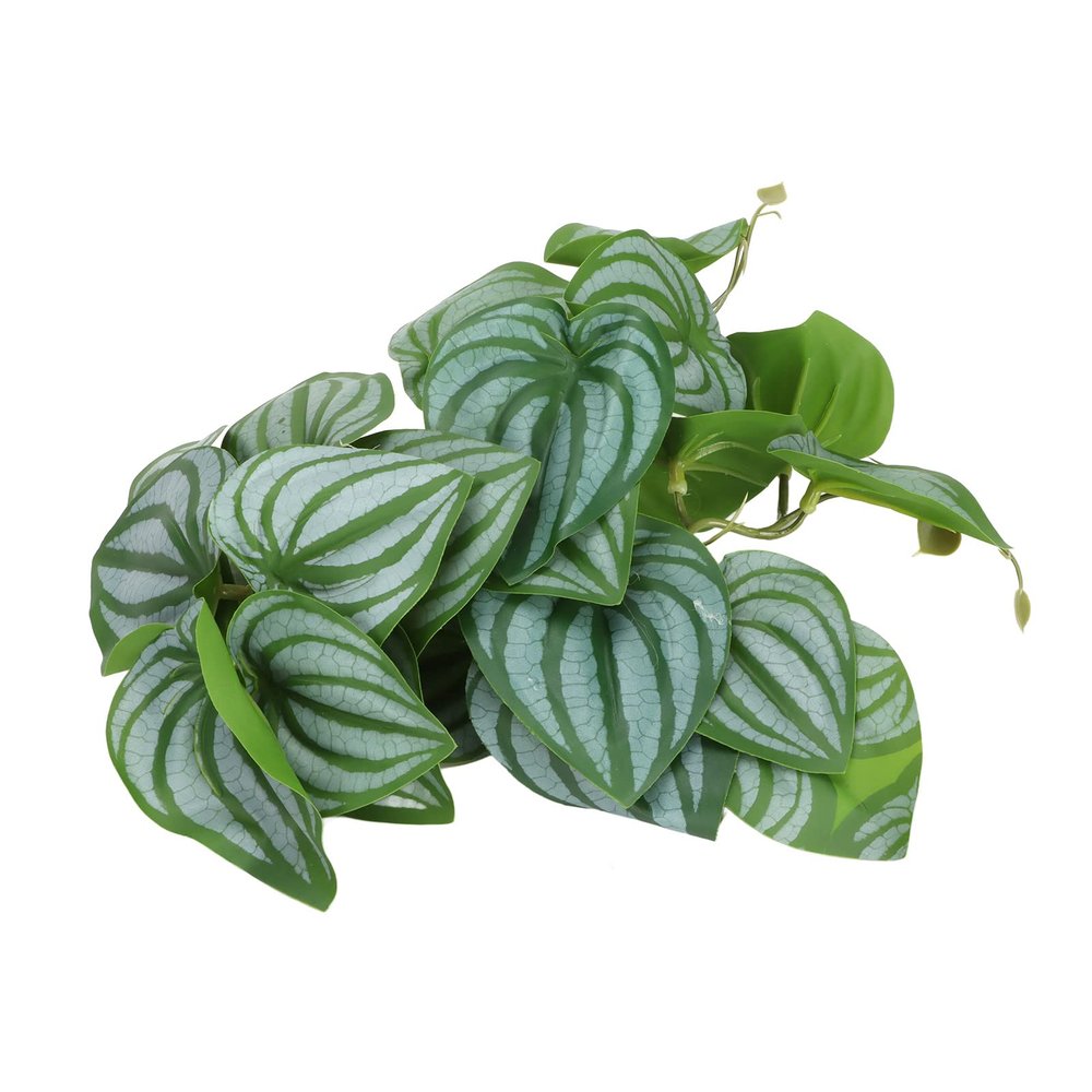 Alomejor Artificial Reptile Decorative Leaves, 24.9 cm Simulated Rattan