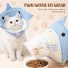 Cat Recovery Collar, Adjustable Soft Protective Cone, Foldable, Whale, S, 2–5 kg view 3