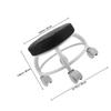 Luxshiny Heavy-Duty Rolling Pedicure Stool, Black, PU and Plastic view 2