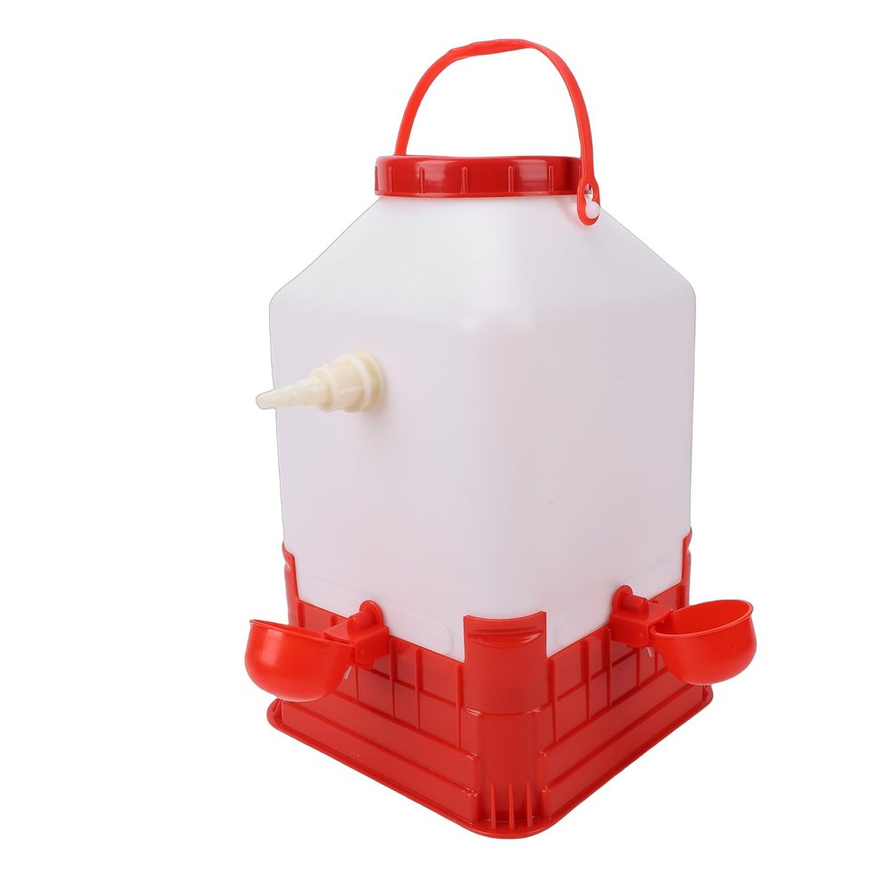 Asixxsix Automatic Poultry Waterer, 10 L, 4-Bowl Chicken Water Dispenser