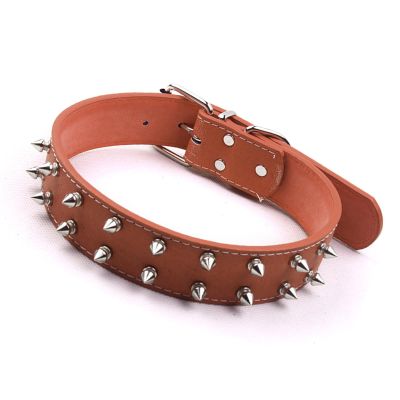 Alomejor Punk Style Dog Collar with Spikes
