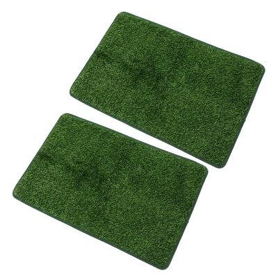Dog Toilet with Artificial Grass, Green, 2-Pack, PE and TPR