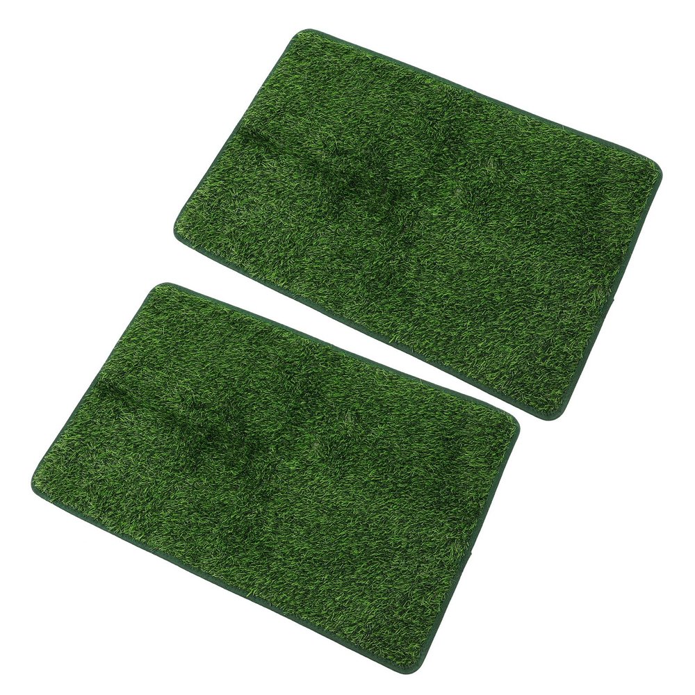 Dog Toilet with Artificial Grass, Green, 2-Pack, PE and TPR