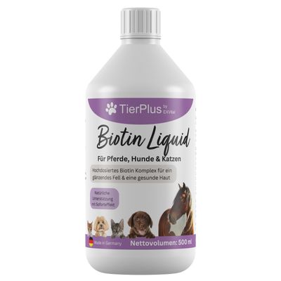 TierPlus Biotin Liquid for Horses, Dogs & Cats, 500 ml