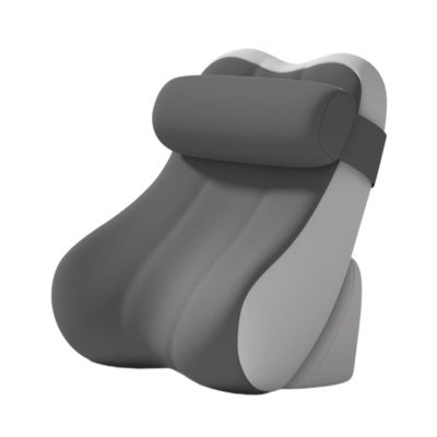 Pitycbo Headboard Pillow with Removable Cover, Lumbar and Back Support, Dark and Light Gray
