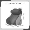 Pitycbo Headboard Pillow with Removable Cover, Lumbar and Back Support, Dark and Light Gray view 3
