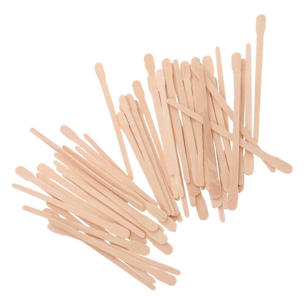 HOOWIFFY 1,000-Piece Wooden Waxing Spatula Set for Eyebrows and Nose