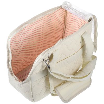 ORFOFE Foldable Canvas Pet Carrier for Cats and Small Dogs with Viewing Window, Promotes Interaction, Beige