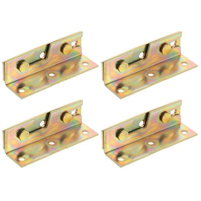 4-Pc. Iron Bed Frame Brackets for Headboards and Bed Frames