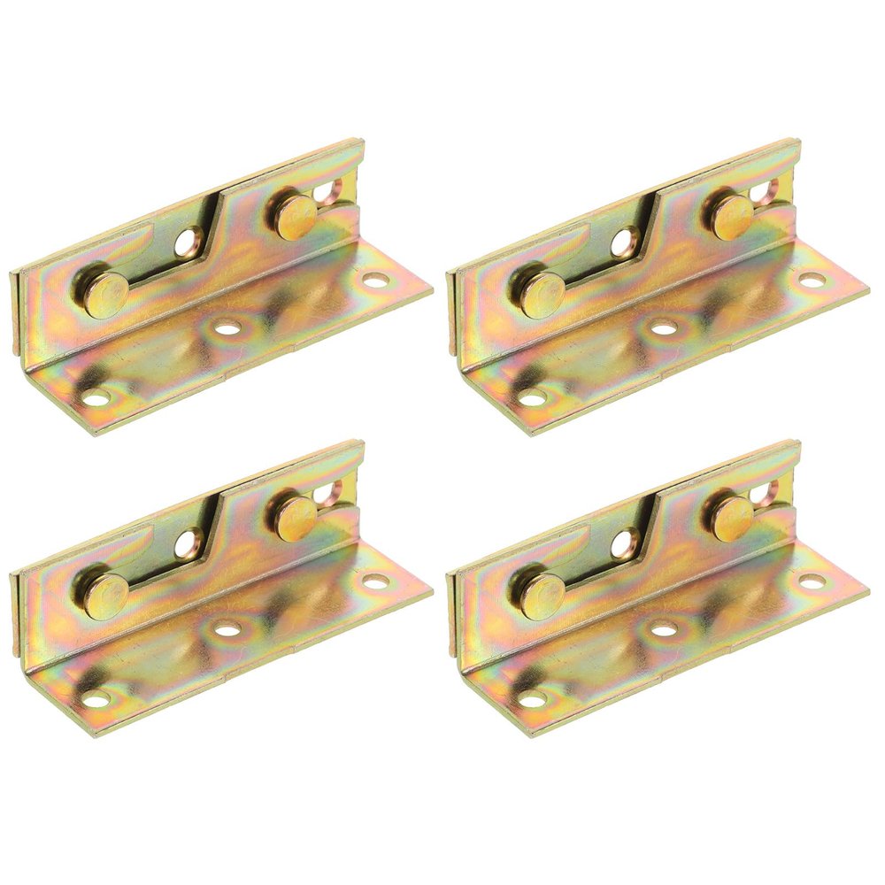 4-Pc. Iron Bed Frame Brackets for Headboards and Bed Frames