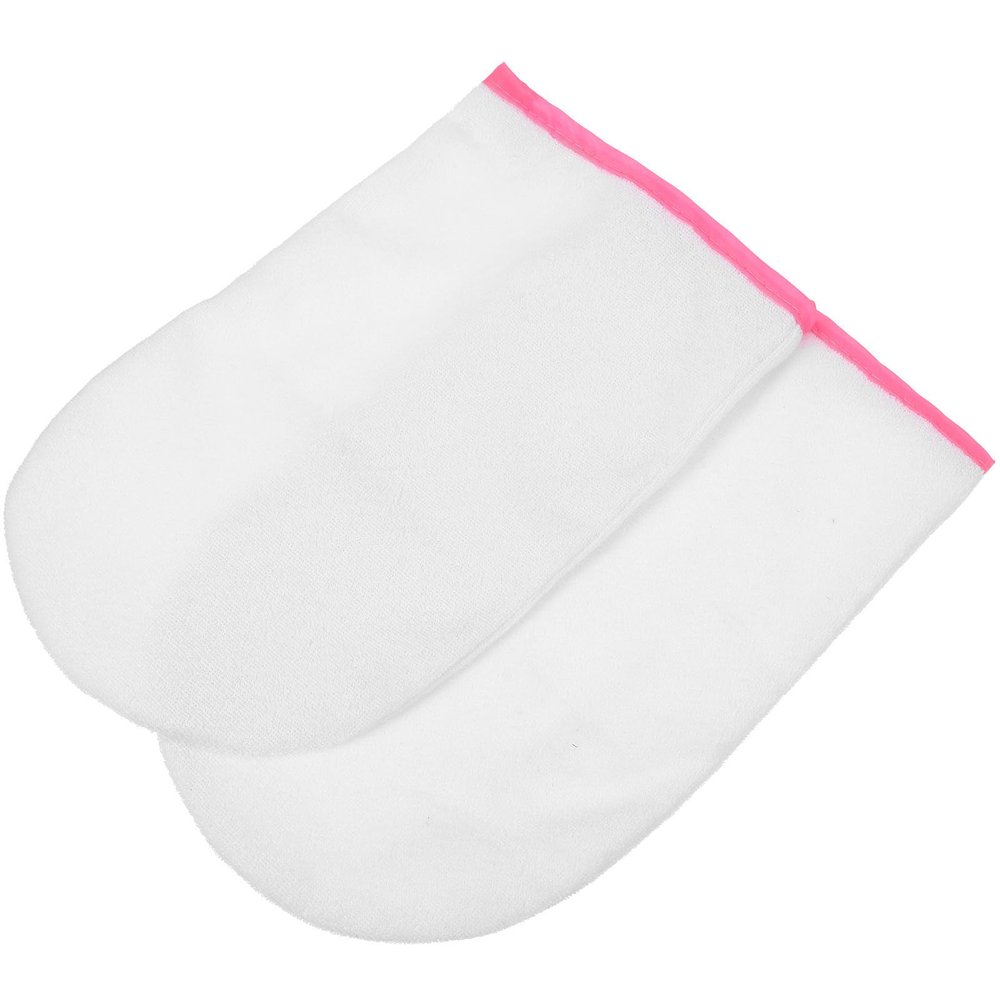 Paraffin Wax Gloves, 1 Pair, Red Terry Cloth, for Home