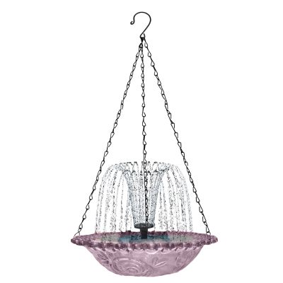 Artistically Designed Birdbath Fountain with Solar Pump