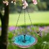 Artistically Designed Birdbath Fountain with Solar Pump view 3