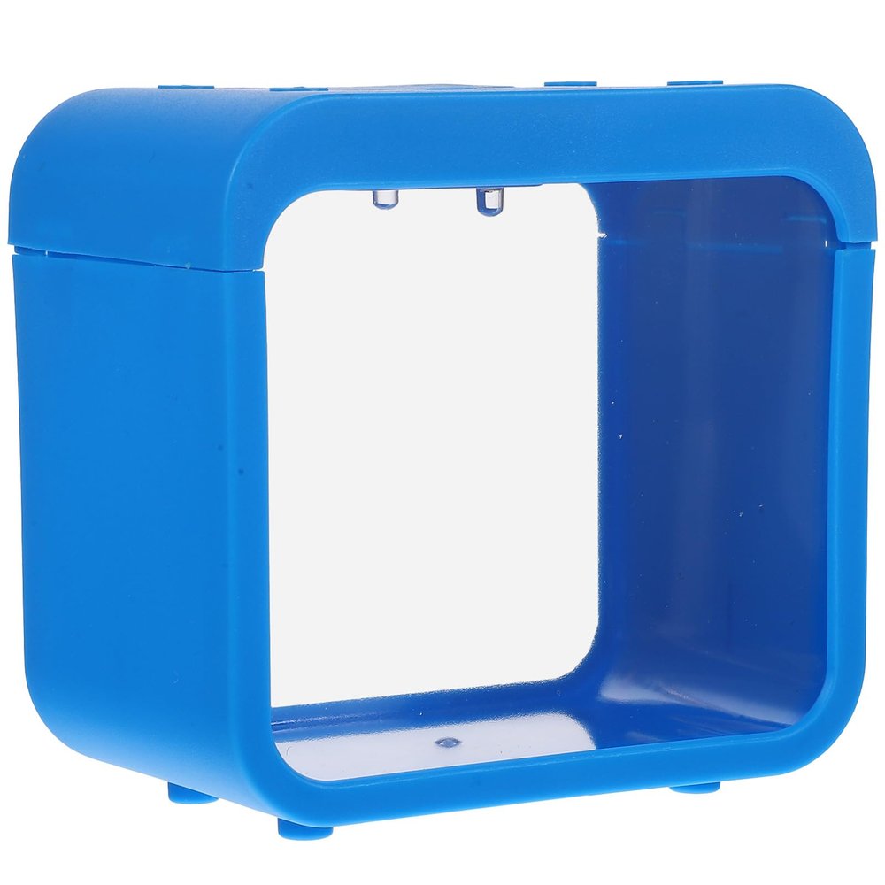 Small Aquarium with Light, Fish Breeding Box, Transparent Plastic, Blue