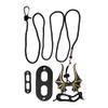 Black Faux Leather Gecko Harness and Leash Set view 1
