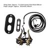 Black Faux Leather Gecko Harness and Leash Set view 3