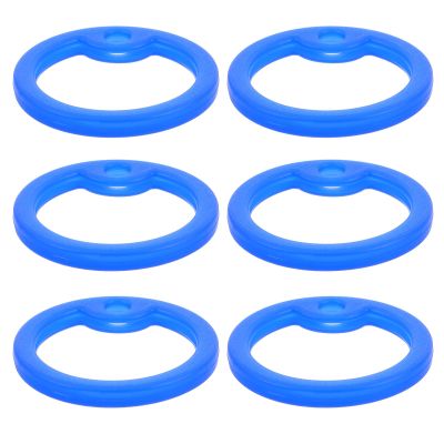 ibasenice 6-Pack Silicone Covers for Dog Tags with Noise Dampening and Protection - Blue