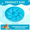 Slow Feeder Dog Bowl, Silicone Labyrinth Design with Suction Cups, 19 cm, 500 mL, Blue view 2