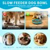 Slow Feeder Dog Bowl, Silicone Labyrinth Design with Suction Cups, 19 cm, 500 mL, Blue view 3