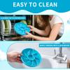 Slow Feeder Dog Bowl, Silicone Labyrinth Design with Suction Cups, 19 cm, 500 mL, Blue view 4