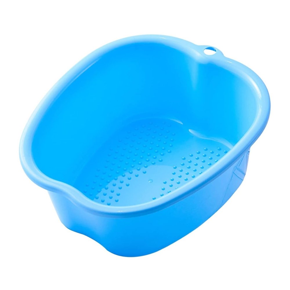 AMULONG Large-Capacity Plastic Foot Bath Basin, Blue