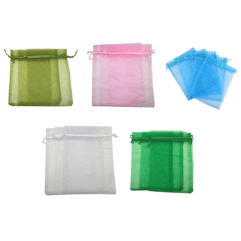 BEAZOOM 100-Count Fruit Protection Bags, Reusable Drawstring Plant Covers, 10 x 15 cm, White