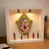 DIY Silhouette Display Box with Golden Miniature Frames and Figurines view 2