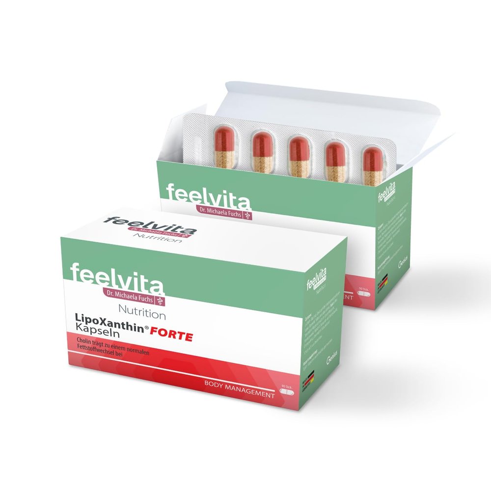 Genius Feelvita LipoXanthin Forte, 180 Capsules, Vegan