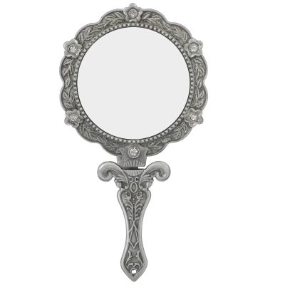 MAGICLULU Vintage Metal Hand Mirror, Foldable Portable Makeup Mirror for Women
